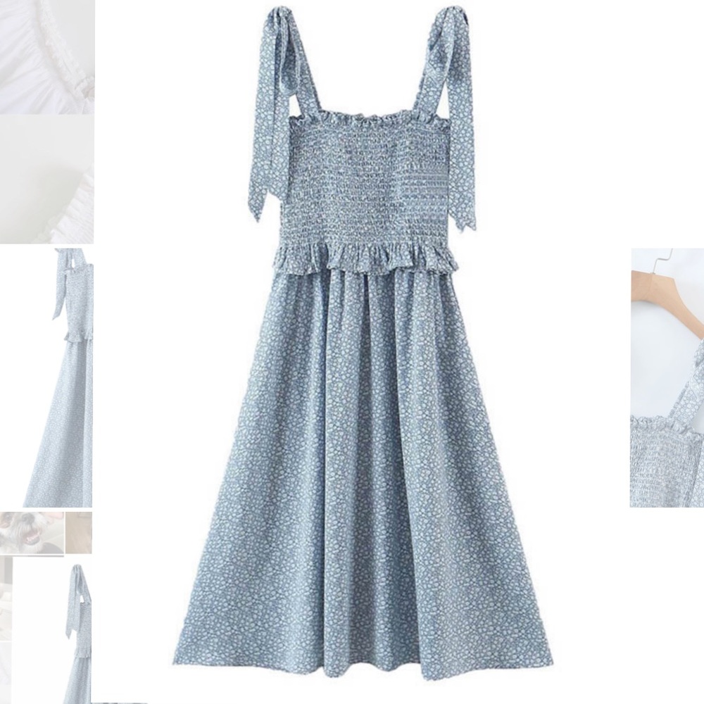 Floral Ruched Midi Dress